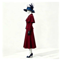 Cosplay Costume Mary Poppins(1964) Film Cosplay Tenue Rouge Femme