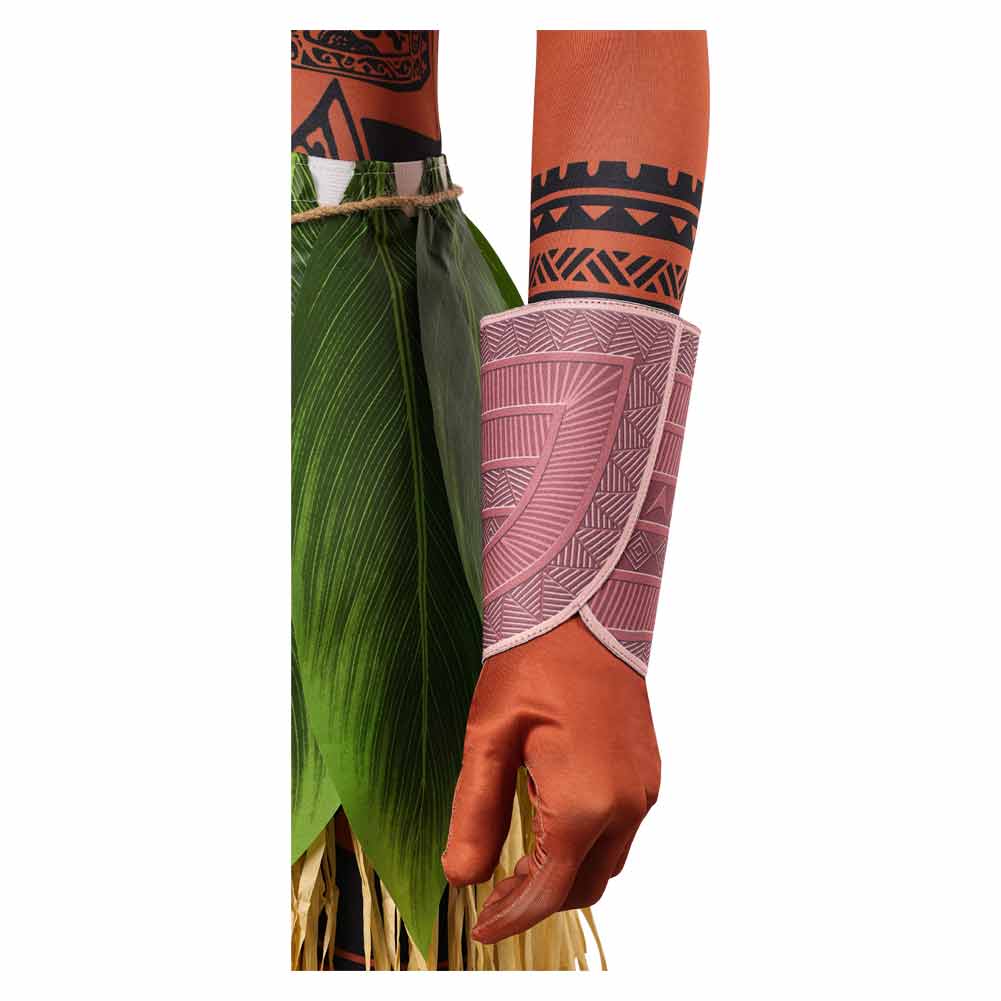Cosplay Costume Maui Vaiana La Légende du Bout du Monde(2026) Film Cosplay Combinaison Imprimée Tatouage+Tablier Homme