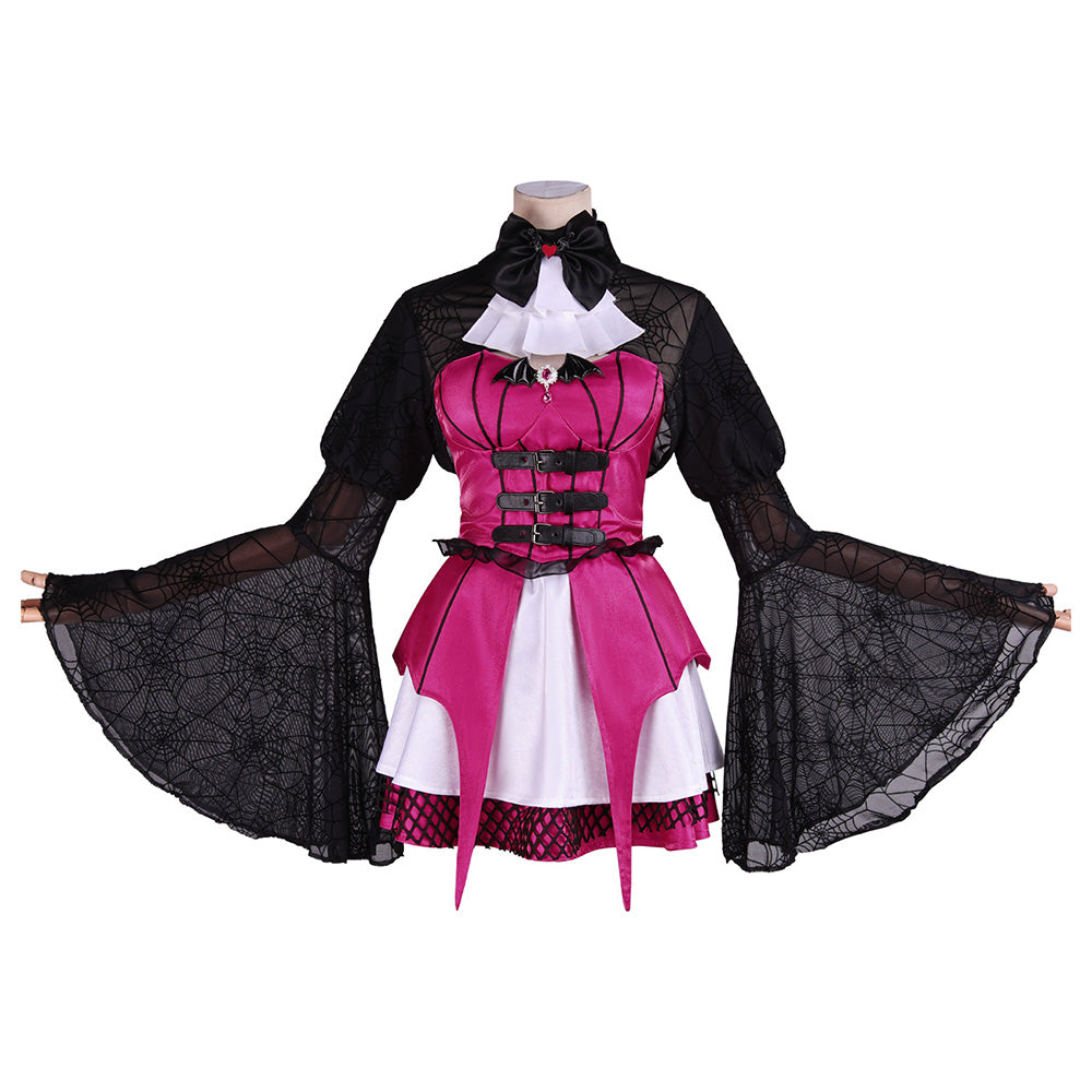 Cosplay Costume Mavis Dracula Monster High TV Cosplay Tenue Rouge Femme