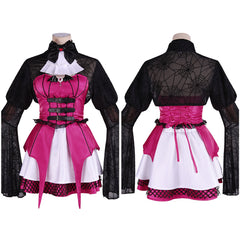 Cosplay Costume Mavis Dracula Monster High TV Cosplay Tenue Rouge Femme