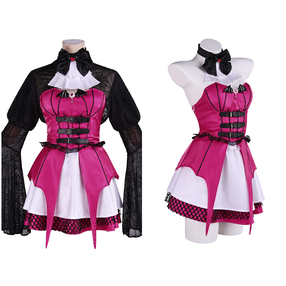 Cosplay Costume Mavis Dracula Monster High TV Cosplay Tenue Rouge Femme