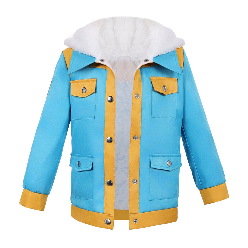 Cosplay Costume Max Mayfield Stranger Things: Chroniques de 1985(2026) TV Cosplay Manteau Bleue Enfant