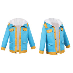 Cosplay Costume Max Mayfield Stranger Things: Chroniques de 1985(2026) TV Cosplay Manteau Bleue Enfant