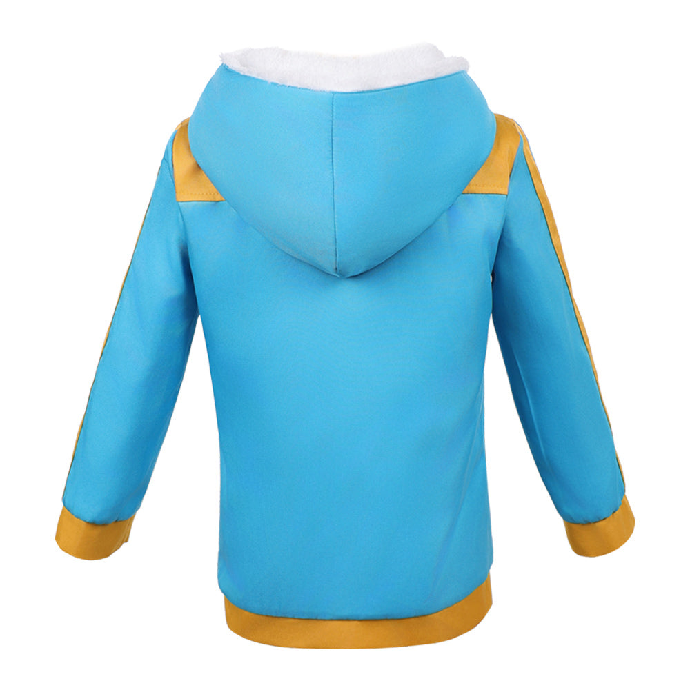 Cosplay Costume Max Mayfield Stranger Things: Chroniques de 1985(2026) TV Cosplay Manteau Bleue Enfant
