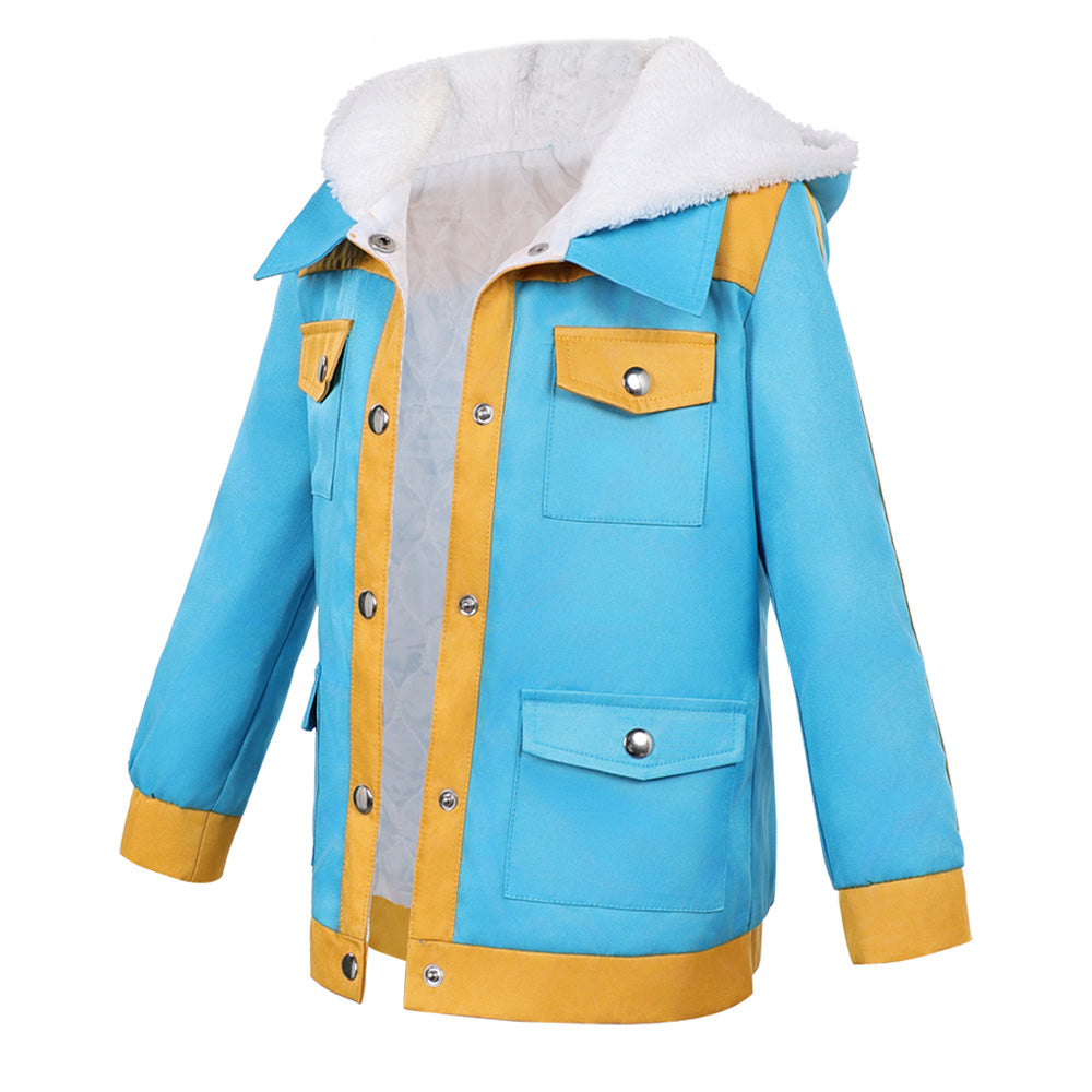 Cosplay Costume Max Mayfield Stranger Things: Chroniques de 1985(2026) TV Cosplay Manteau Bleue Enfant