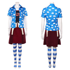 Cosplay Costume Miss Goldenweek One Piece Live Action 2(2026) TV Cosplay Tenue Bleue et Rouge Femme