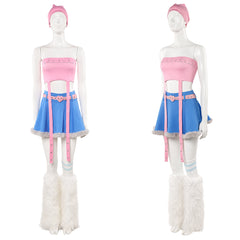 Cosplay Costume Mizi Alien Stage TV Cosplay Tenue Rose et Bleue Femme