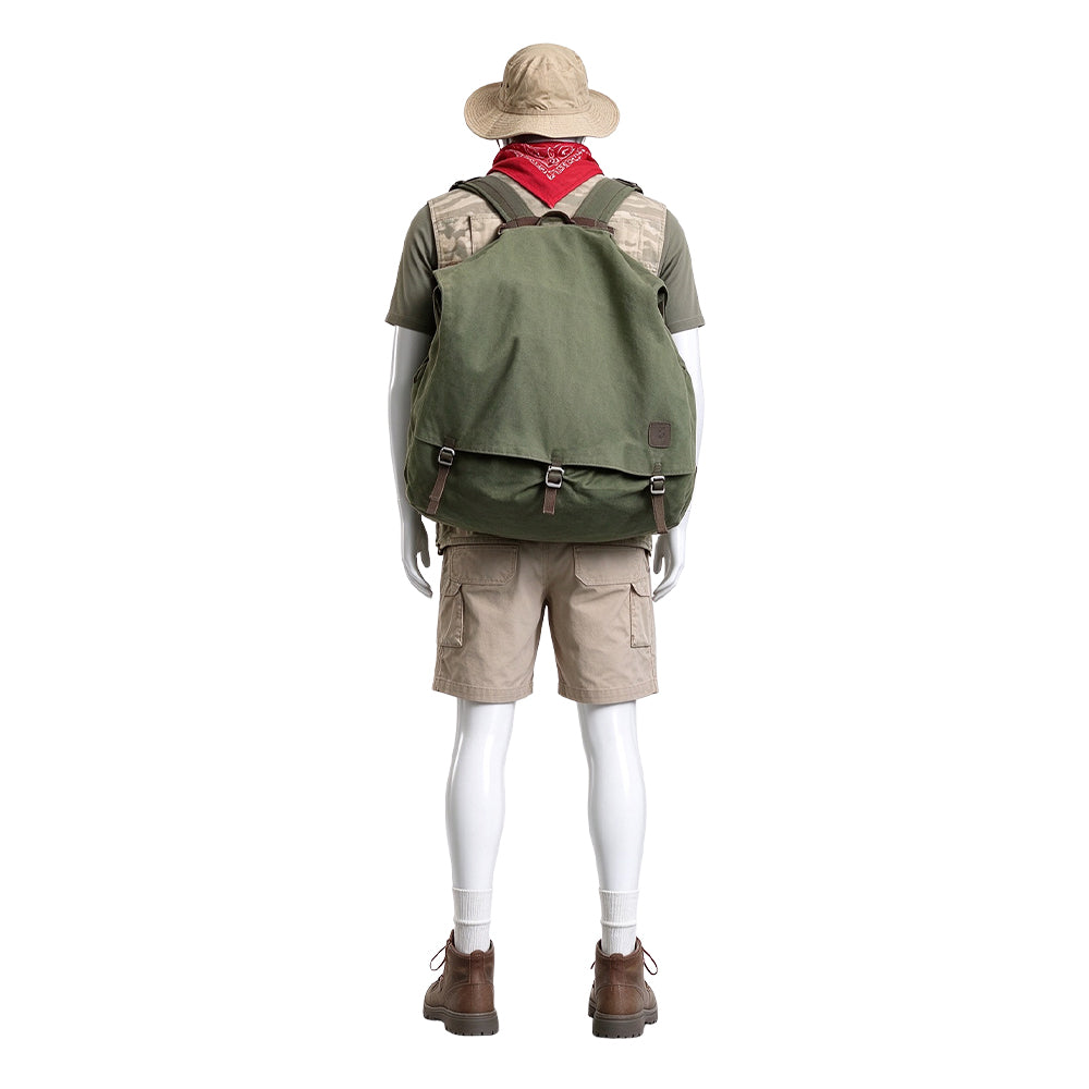 Cosplay Costume Mouse Finbar Jumanji: Open World(2026) Film Cosplay Tenue Beige et Verte Homme