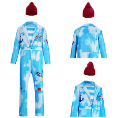 Cosplay Costume Mr. Smee Descendants: Wicked Wonderland(2026) Film Cosplay Combinaison Bleue Homme