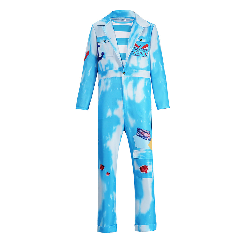Cosplay Costume Mr. Smee Descendants: Wicked Wonderland(2026) Film Cosplay Combinaison Bleue Homme