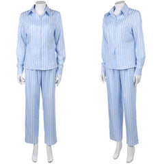 Cosplay Costume Nami One Piece Live Action 2(2026) TV Cosplay Tenue à Rayures Bleues Femme