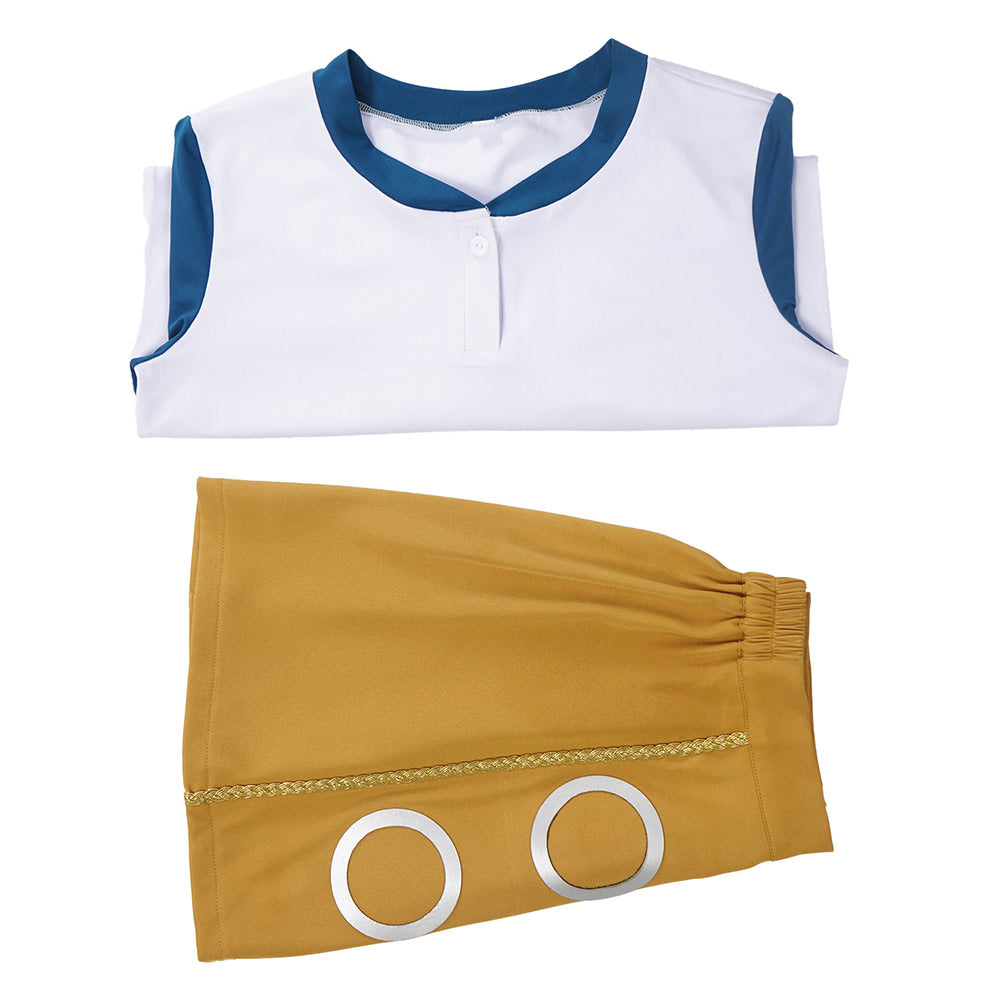 Cosplay Costume Nami One Piece Live Action 2(2026) TV Cosplay Tenue Beige et Blanche Femme