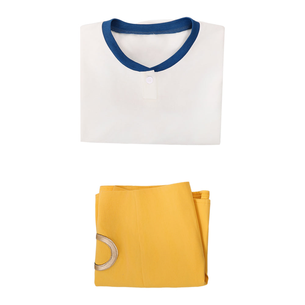 Cosplay Costume Nami One Piece Live Action 2(2026) TV Cosplay Tenue Blanche et Jaune Femme
