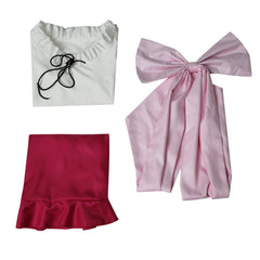 Cosplay Costume Nami One Piece Whole Cake Island Arc Anime Cosplay Tenue Blanche et Rose Femme