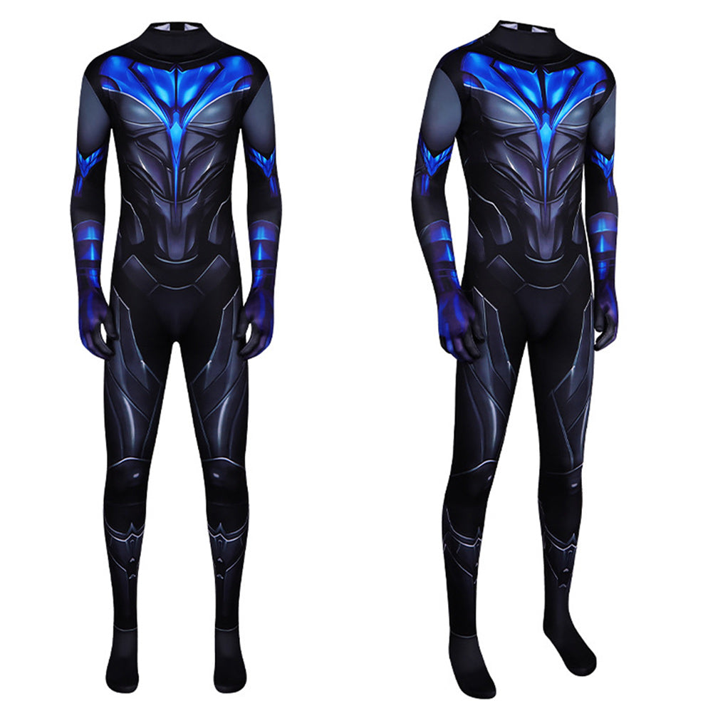 Cosplay Costume Nightwing The Batman Part II(2027) Film Cosplay Combinaison Bleue Homme