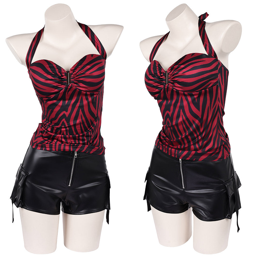 Cosplay Costume Nikki Obsessed Film Cosplay Tenue Rouge et Noire Femme