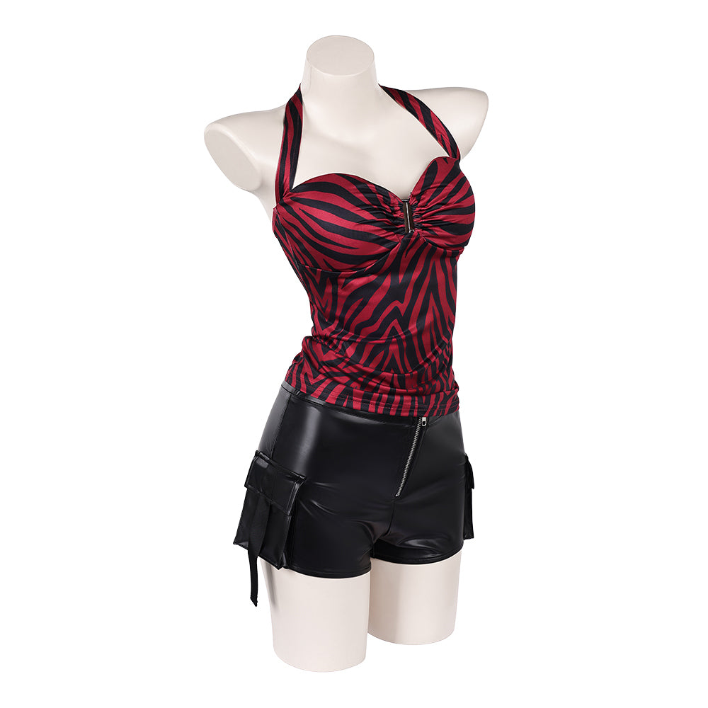 Cosplay Costume Nikki Obsessed Film Cosplay Tenue Rouge et Noire Femme
