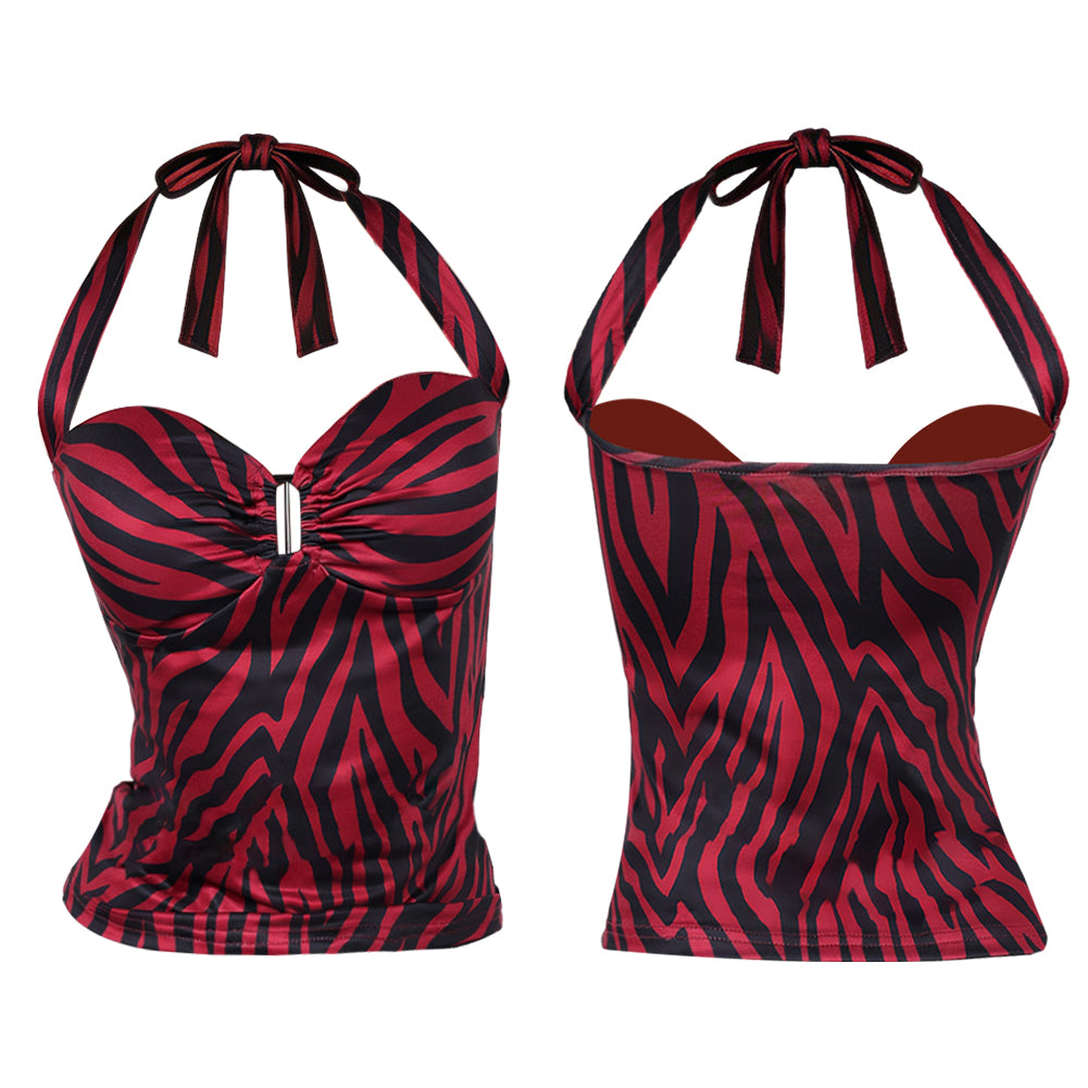 Cosplay Costume Nikki Obsession(2026) Film Cosplay Haut Rouge et Noir Femme