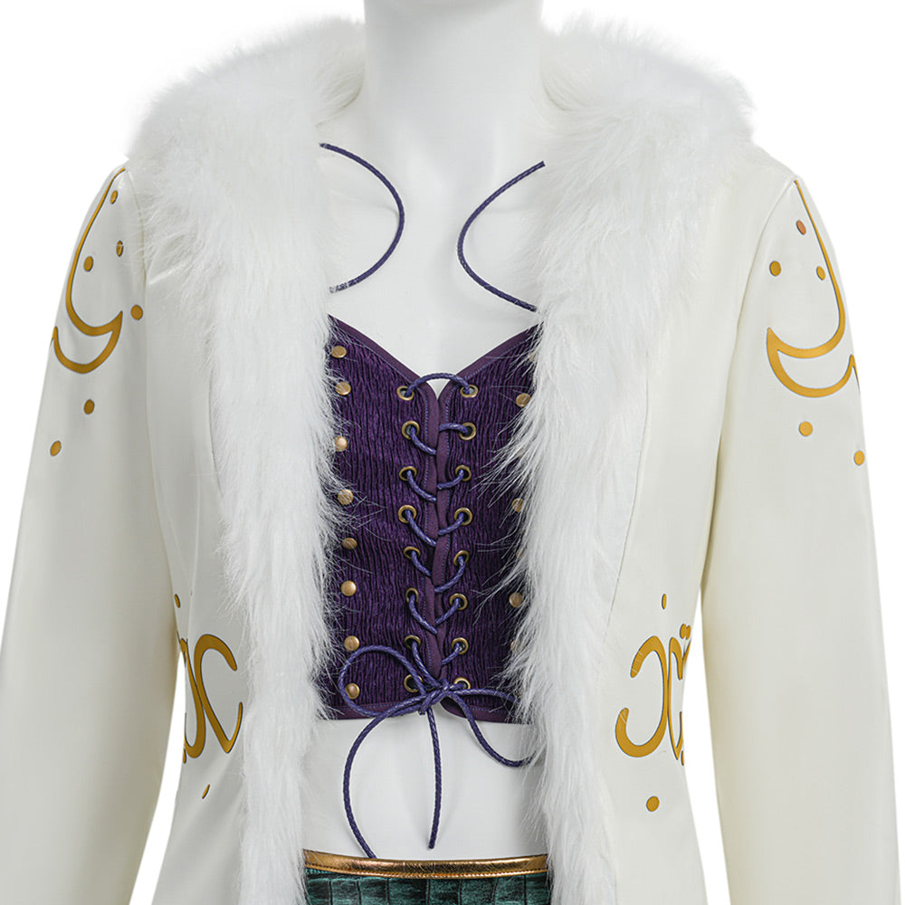 Cosplay Costume Niko Robin One Piece Live Action 2(2026) TV Cosplay Tenue Blanche et Violette Femme