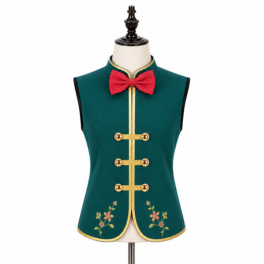 Cosplay Costume Olaf La Reine des Neiges Film Cosplay Gilet Vert Homme