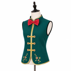 Cosplay Costume Olaf La Reine des Neiges Film Cosplay Gilet Vert Homme