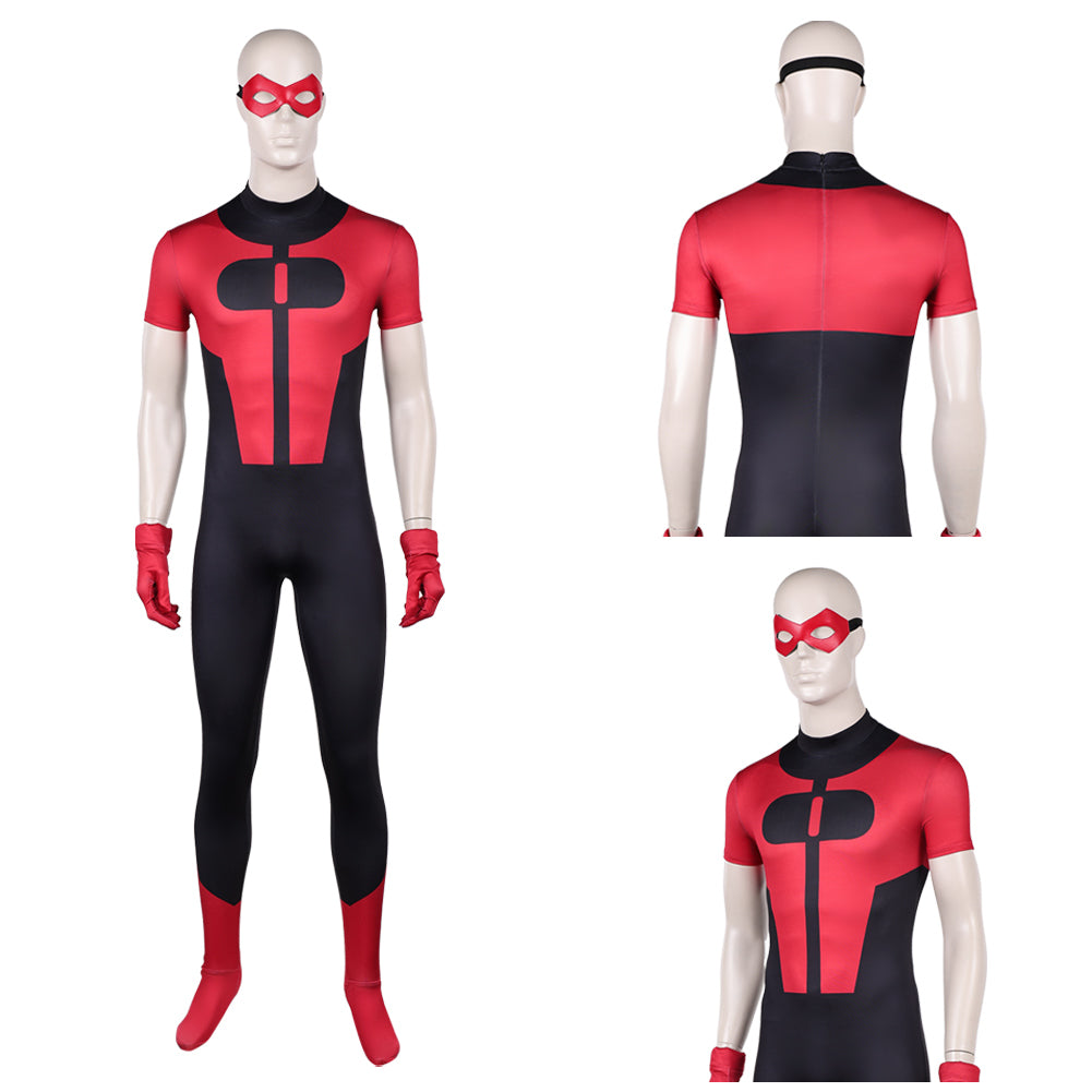 Cosplay Costume Oliver Grayson Invincible 4(2026) TV Cosplay Combinaison Noire et Rouge Homme