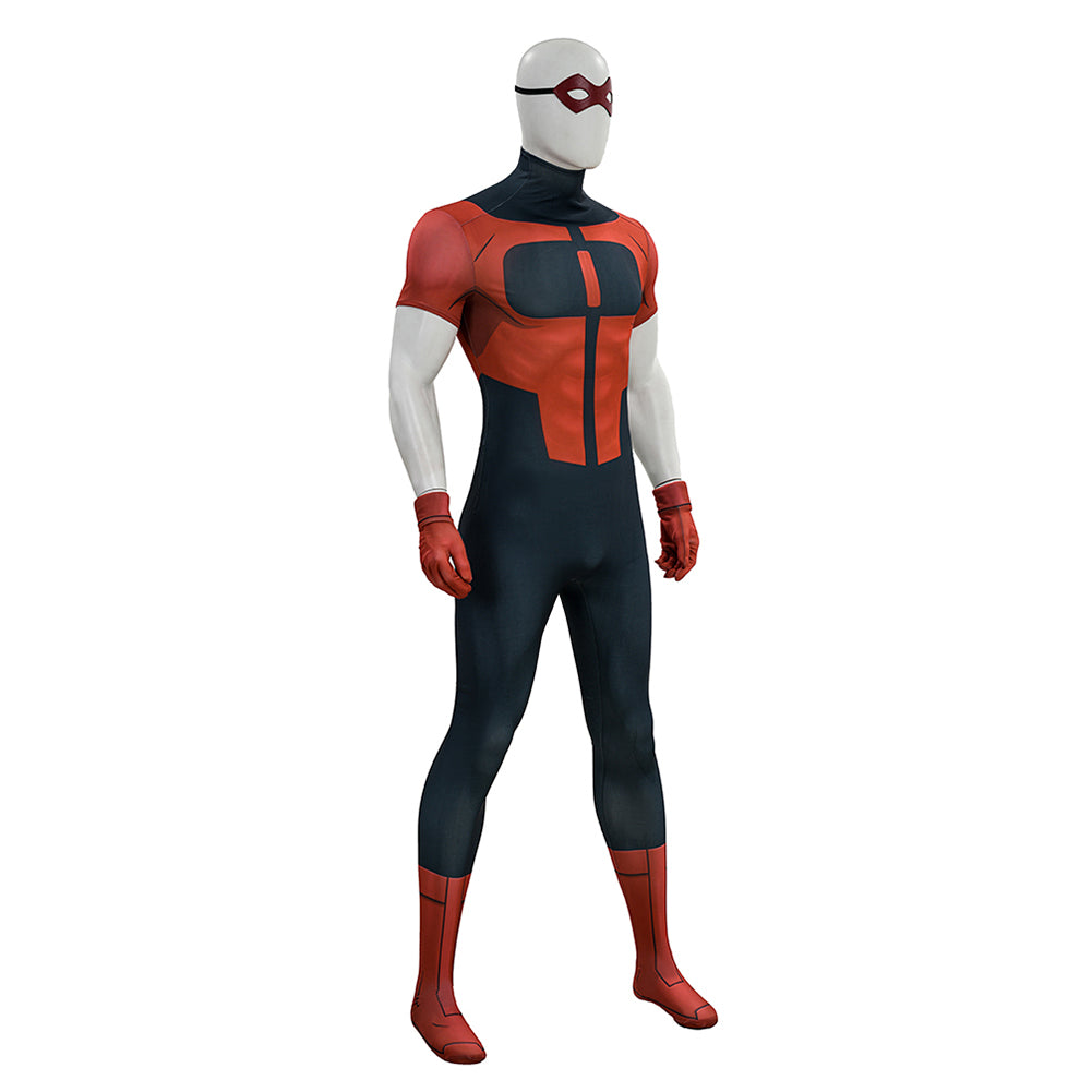Cosplay Costume Oliver Grayson Invincible 4(2026) TV Cosplay Combinaison Rouge et Noire Homme Ver.2