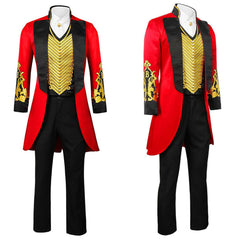 Cosplay Costume P.T. Barnum The Greatest Showman Film Cosplay Tenue Rouge Homme