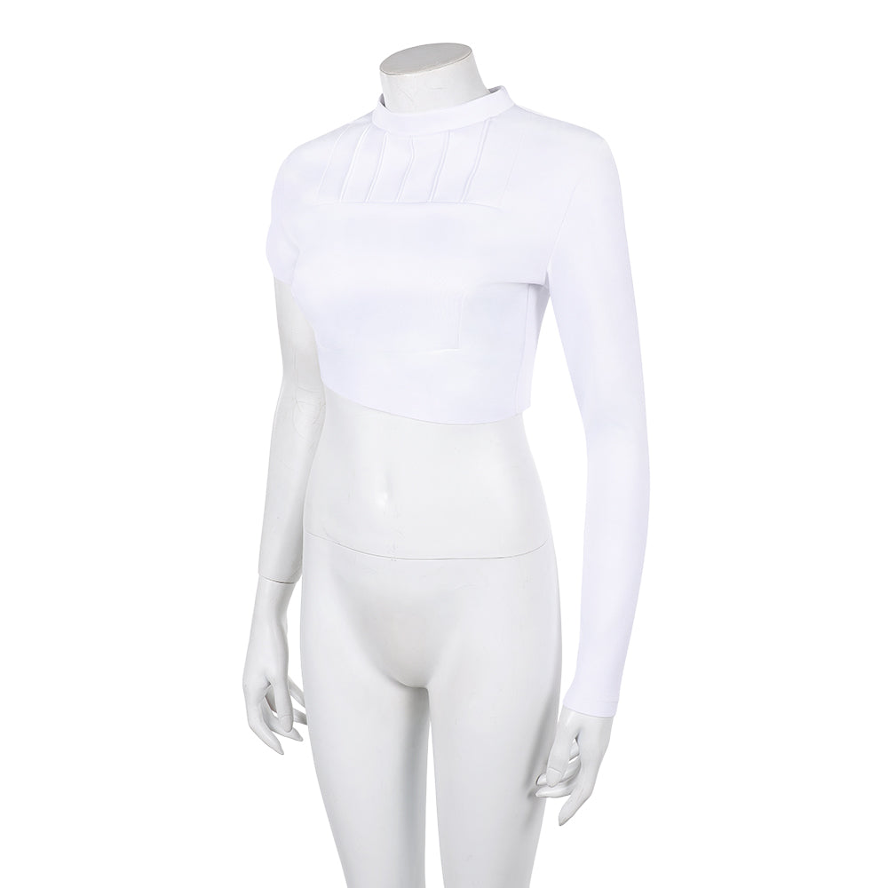 Cosplay Costume Padme Amidala La Guerre des Étoiles Film Cosplay Haut Blanc Femme