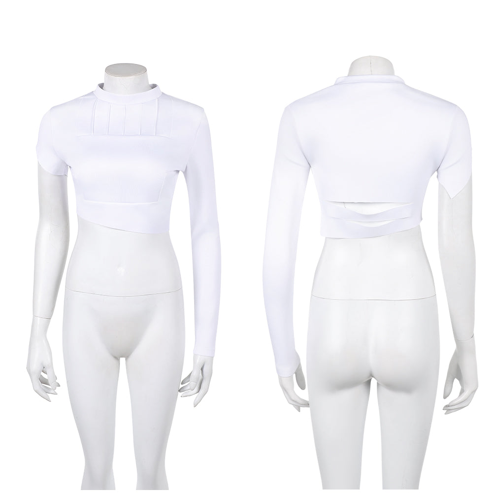 Cosplay Costume Padme Amidala La Guerre des Étoiles Film Cosplay Haut Blanc Femme