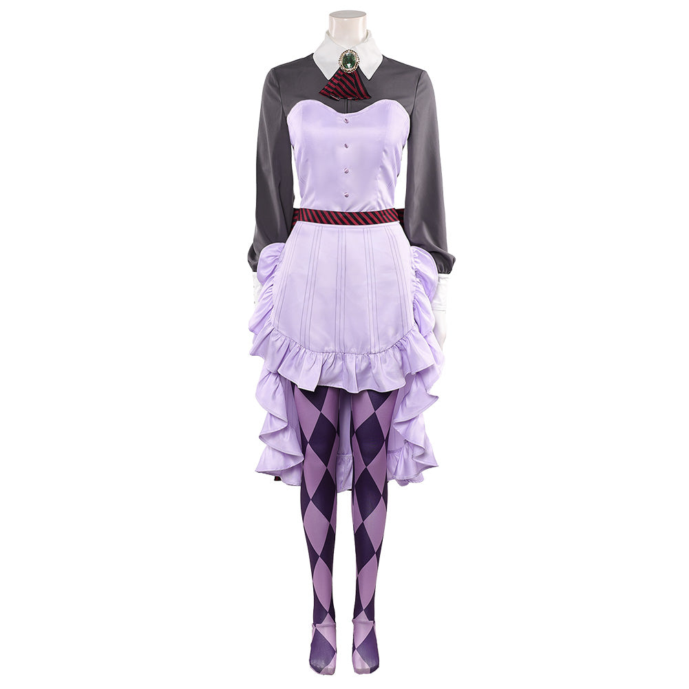 Cosplay Costume Perona One Piece: Heroines(2026) Anime Cosplay Robe Violette et Grise Femme