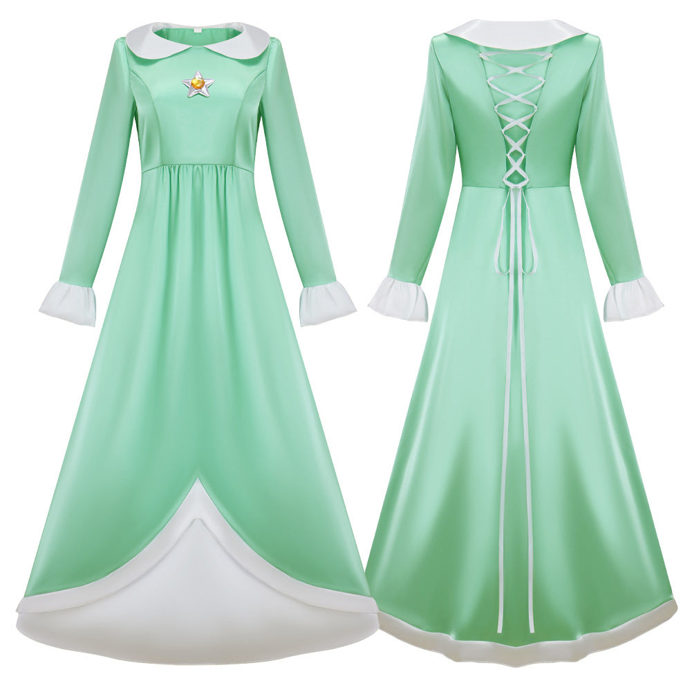 Cosplay Costume Princess Daisy The Super Mario Galaxy Movie(2026) Film Cosplay Robe Verte Femme