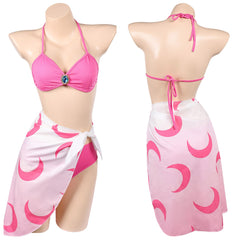 Cosplay Costume Princess Peach Super Mario Jeu Cosplay Maillot de Bain Bikini Rose Femme