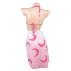 Cosplay Costume Princess Peach Super Mario Jeu Cosplay Maillot de Bain Bikini Rose Femme