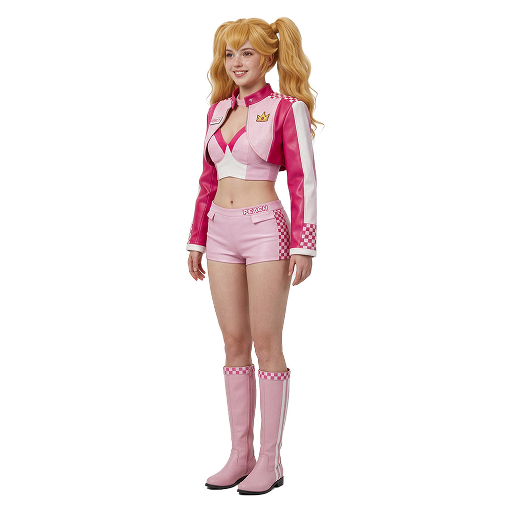 Cosplay Costume Princess Peach The Super Mario Bros. Movie Film Cosplay Tenue Rose Femme
