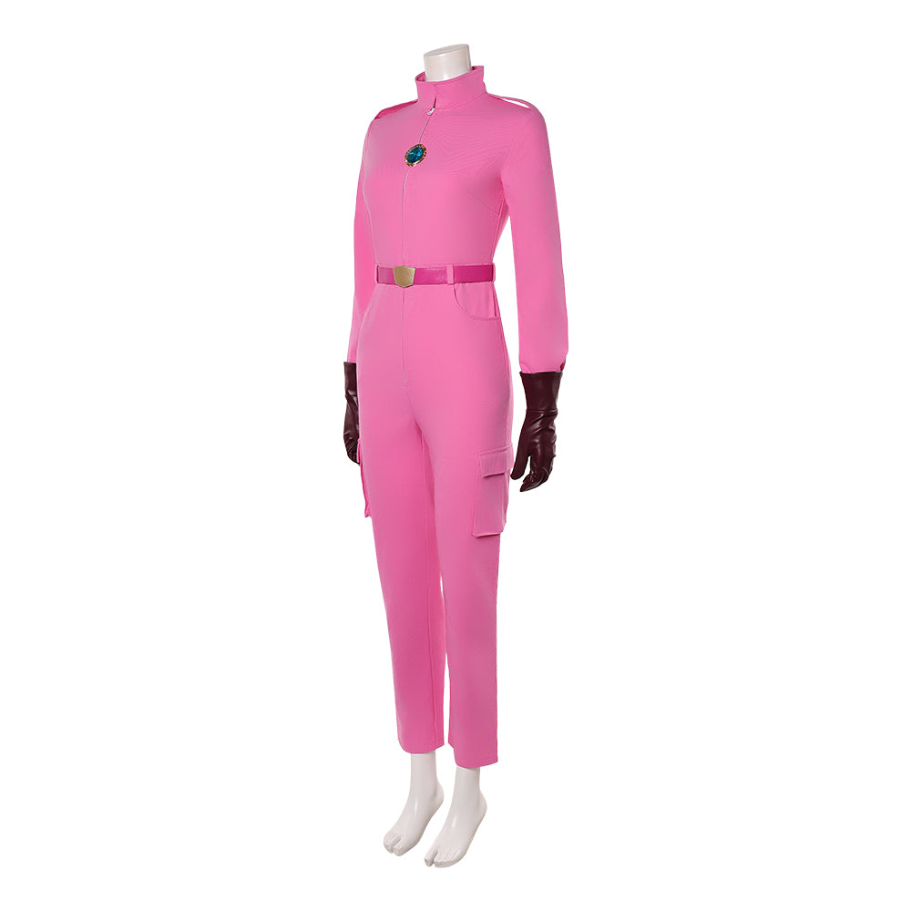 Cosplay Costume Princess Peach The Super Mario Galaxy Movie(2026) Film Cosplay Combinaison Rose Femme
