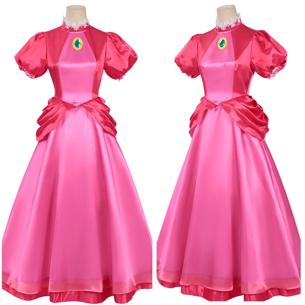 Cosplay Costume Princess Peach The Super Mario Galaxy Movie(2026) Film Cosplay Robe Rouge Femme