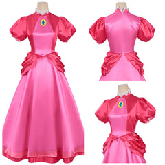 Cosplay Costume Princess Peach The Super Mario Galaxy Movie(2026) Film Cosplay Robe Rouge Femme