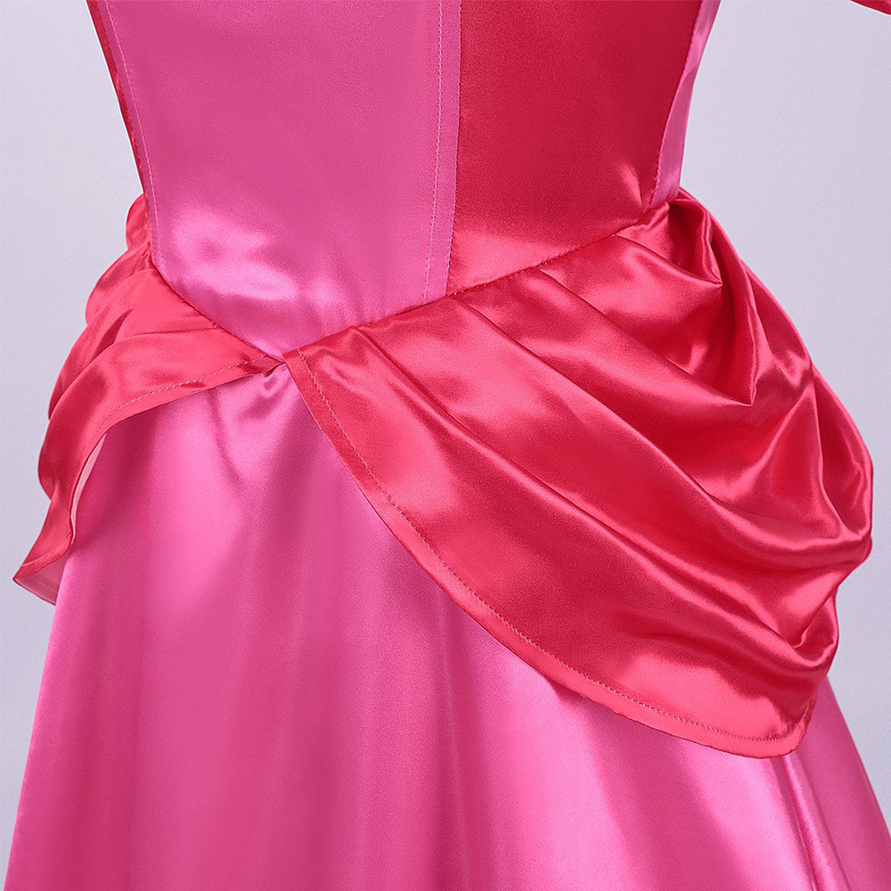 Cosplay Costume Princess Peach The Super Mario Galaxy Movie(2026) Film Cosplay Robe Rouge Femme