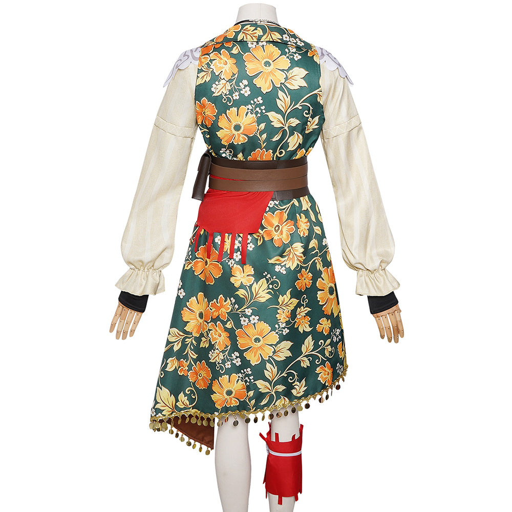 Cosplay Costume R.S Sea of Remnants(2026) Jeu Cosplay Tenue Beige et Verte Femme