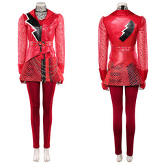 Cosplay Costume Red Descendants: Wicked Wonderland(2026) Film Cosplay Tenue Rouge de Cuir Femme