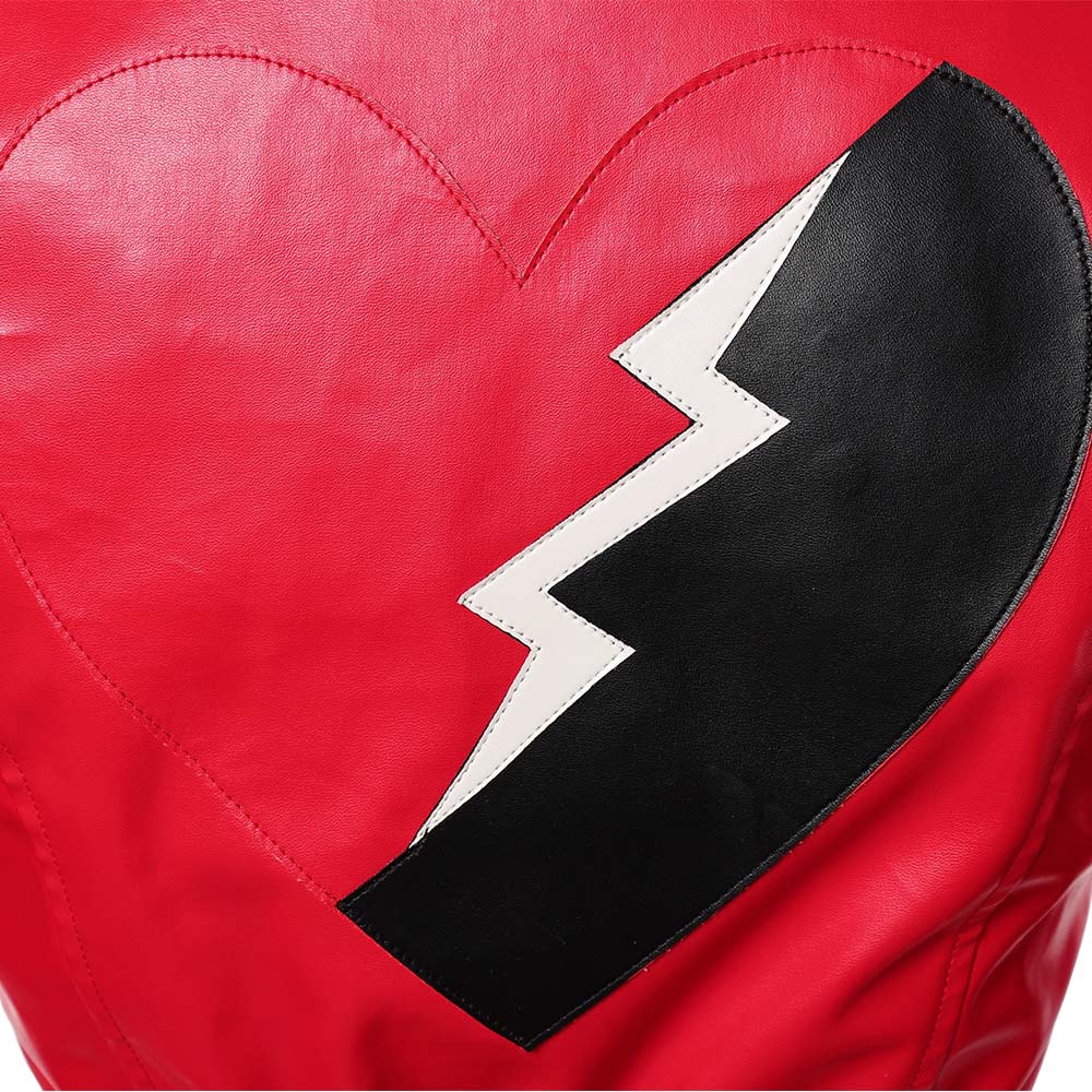 Cosplay Costume Red Descendants: Wicked Wonderland(2026) Film Cosplay Tenue Rouge de Cuir Femme