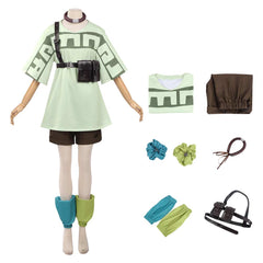 Cosplay Costume Remurin Gachiakuta Anime Tenue Verte et Brune Femme
