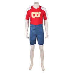 Cosplay Costume Roman Carax Cyberpunk: Edgerunners 2(2026) TV Cosplay Tenue Blanche et Bleue Homme