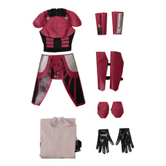Cosplay Costume Rook Kast Maul: Seigneur de l'Ombre(2026) TV Cosplay Tenue Rouge et Noire Femme