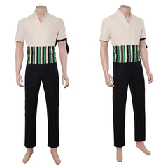 Cosplay Costume Roronoa Zoro One Piece Live Action 2(2026) TV Cosplay Tenue Noire et Beige Homme
