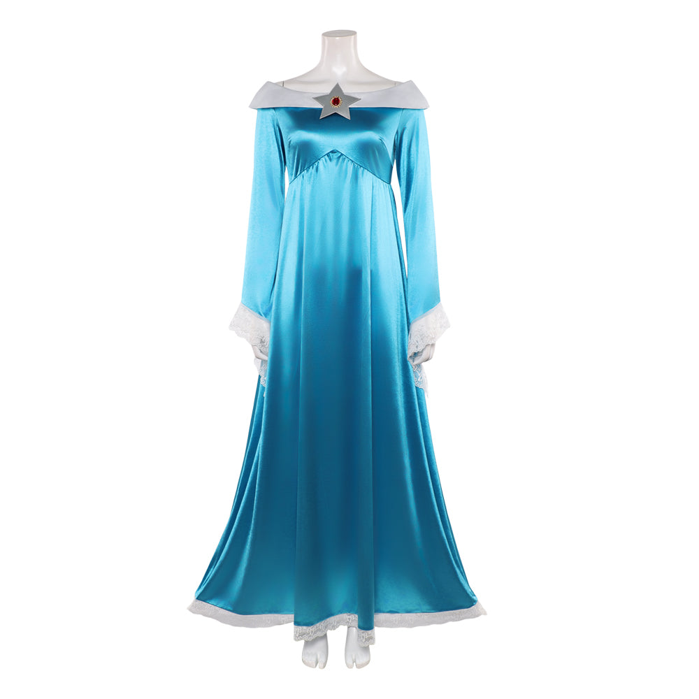Cosplay Costume Rosalina The Super Mario Galaxy Movie(2026) Film Cosplay Robe Bleue Femme