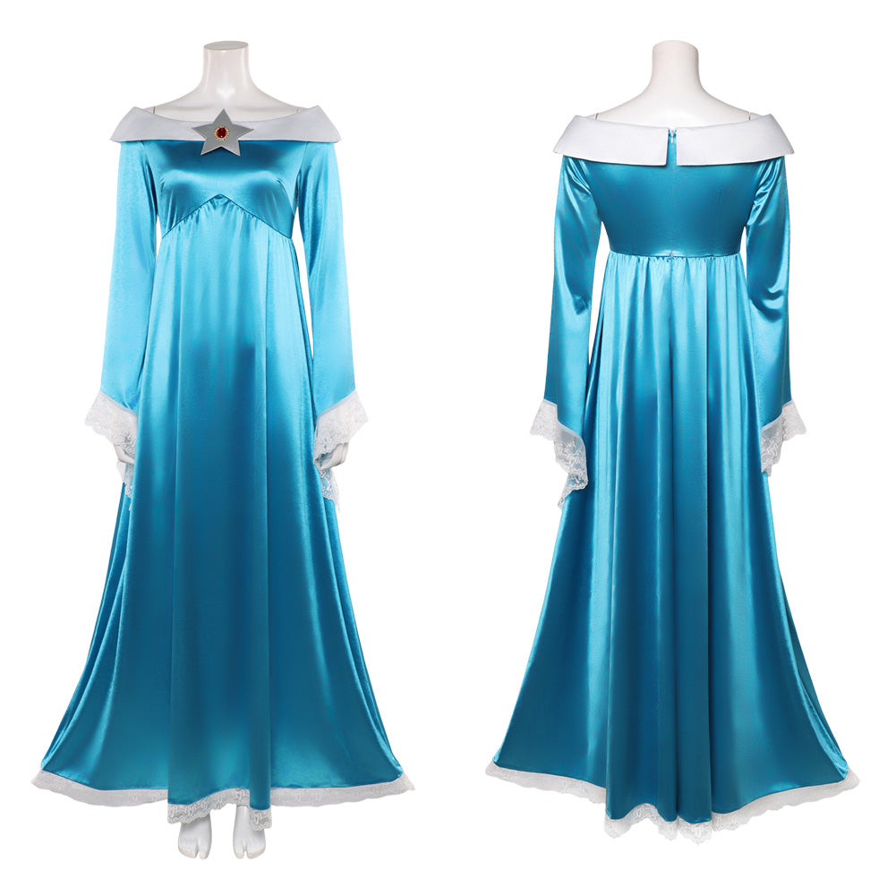 Cosplay Costume Rosalina The Super Mario Galaxy Movie(2026) Film Cosplay Robe Bleue Femme