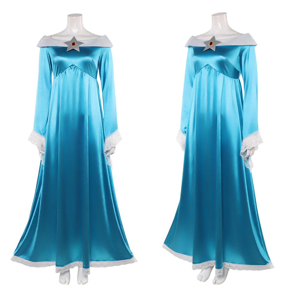 Cosplay Costume Rosalina The Super Mario Galaxy Movie(2026) Film Cosplay Robe Bleue Femme