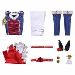 Cosplay Costume Rose Kingdom Pretty Derby Anime Cosplay Tenue Bleue et Rouge Femme